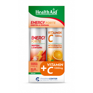 Health Aid Promo Energy Forte 20 Eff. Tabs & Vitamin C 1000mg 20 Eff. Tabs