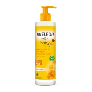 Weleda Baby Wash & Shampoo Calendula 400ml Βρεφικό Σαμπουάν & Αφρόλουτρο