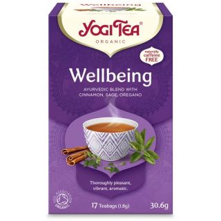 Yogi Tea Organic Wellbeing, Ayurvedic Blend With Cinnamon, Sage & Oregano 17 Teabags