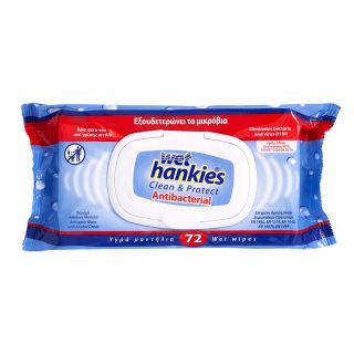 Wet Hankies Antibacterial Wet Wipes 72 Items