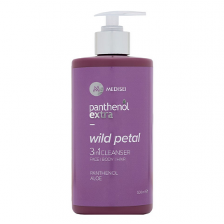 Medisei Panthenol Extra Wild Petal 3 in 1 Cleanser Καθαριστικό Προσώπου, Σώματος, Μαλλιών 500ml
