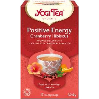 Yogi Tea Organic Για Θετική Ενέργεια Με Κράμπερυ & Ιβίσκο, 17 Φακελάκια