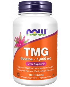 Now Foods Tmg Betaine 1000mg Συμπλήρωμα Διατροφής Τριμεθυλογλυκίνης, 100Tabs