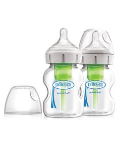 Dr. Brown's Options+ Anti-colic Glass Baby Bottle Wide Neck 2x150ml (WB52700)