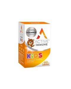 Active Immune Kids Vitamin D, C & Zinc για Παιδιά για το Ανοσοποιητικό 60 μασώμενες ταμπλέτες 
