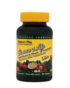 Nature's Plus Source Of Life Multi-Vitamin & Mineral Supplement 90τεμπλέτες Πολυβιταμινική Φόρμουλα