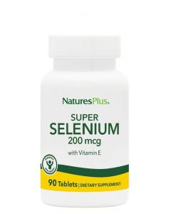 Nature's Plus Super Selenium 200mcg Συμπλήρωμα Διατροφής με Σελήνιο & Βιταμίνη Ε 90ταμπλέτες