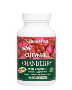 Nature's Plus Ultra Chewable Cranberry για το Ουροποιητικό Σύστημα 90 μασώμενες ταμπλέτες