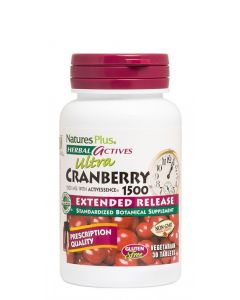 Nature's Plus Extended Release Cranberry 1500mg Συμπλήρωμα Διατροφής με Κράνμπερι για το Ουροποιητικό Σύστημα 30ταμπλέτες