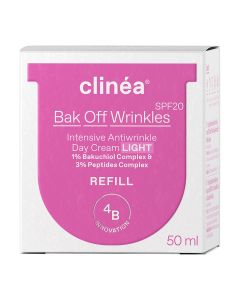 Clinea Back Off Wrinkles Refill Ελαφριάς Υφής Κρέμα Ημέρας Εντατικής Αντιγήρανσης Spf20 50ml