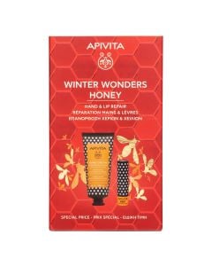 Apivita Promo Winter Wonders Honey Κρέμα Χεριών Εντατικής Ενυδάτωσης Πλούσιας Υφής 50ml & Ενυδατικό Χειλιών 4.4g