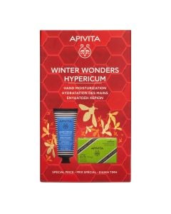 Apivita Promo Winter Wonders Hypericum Κρέμα Χεριών για Ξηρά-Σκασμένα Χέρια 50ml & Σαπούνι με Ελιά 125gr