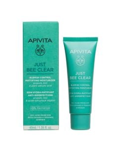 Apivita Just Bee Clear Blemish Control Mattifying Moisturizer with Propolis AmC & Plant Salicylic Acid 40ml