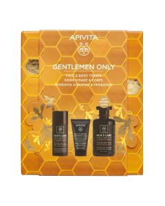 Apivita Promo Gentlemen Olny Men's Care Κρέμα Προσώπου & Ματιών Κατά Των Ρυτίδων & της Κούρασης 50ml & Mini Μαύρο Gel Καθαρισμού Για Πρόσωπο & Μάτια 50ml & Δώρο Men's Care Σαμπουάν & Αφρόλουτρο 250ml