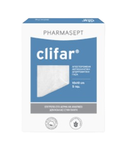 Pharmasept Clifar Αποστειρωμένη Αντικολλητική Γάζα 10cm x 10cm