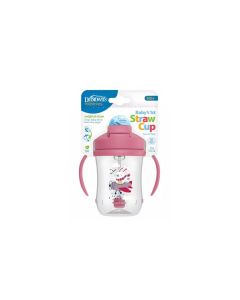 Dr. Brown's Milestones™ Baby's First Straw Cup 6m+ Pink 270ml (TC91011)