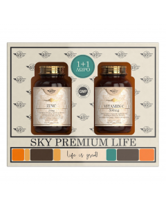 Sky Premium Life Promo 1+1 Ψευδάργυρος 25mg 60tabs & Βιταμίνη C 500mg 60tabs