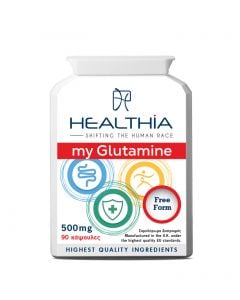 Healthia My Glutamine 500mg 90caps Συμπλήρωμα Διατροφής με Αμινοξύ Γλουταμίνη