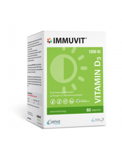 Leriva Immuvit Vitamin D3 1200IU 60 Caps Συμπλήρωμα Διατροφής με Βιταμίνη D3