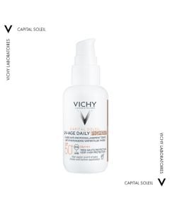Vichy Capital Soleil UV-Age Daily Pigment Tinted Medium Spf50 40ml Αντηλιακό Προσώπου Κατά της Φωτογήρανσης με Χρώμα