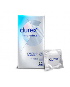 Durex Invisible Extra Thin Extra Sensitive 12 Τεμάχια