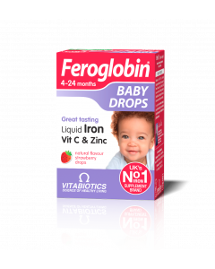 Vitabiotics Feroglobin Baby Drops 4-24months 30ml Βρεφικό Συμπλήρωμα Διατροφής Σιδήρου σε Υγρή Μορφή