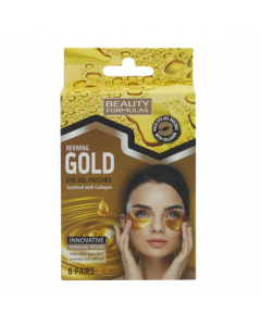 Beauty Formulas Reviving Gold Eye Gel Patches 6pairs Τζελ Επιθέματα Ματιών Golden Collagen 6 Ζεύγη 