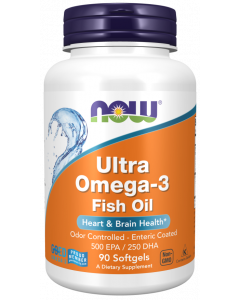 Now Foods Ultra Omega 3 90μαλακές κάψουλες Συμπλήρωμα Διατροφής Ωμέγα-3 Λιπαρών Οξέων