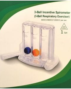 Medico Respiratory Exerciser 3-Ball Incentive Spirometer 1pc