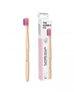 The Humble Co. Humble Brush Bamboo Lilac Toothbrush 1 Τεμάχιο Λιλά Οδοντόβουρτσα από Μπαμπού Adult Sensitive