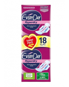 Every Day Value Pack Σερβιέτες Με Φτερά Για Αυξημένη Ροή Για Τη Νύχτα 18τμχ