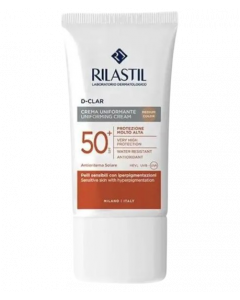 Rilastil D-Clar Uniforming Cream Spf50 Medium Color 40ml Αντηλιακή Κρέμα Προσώπου Με Χρώμα