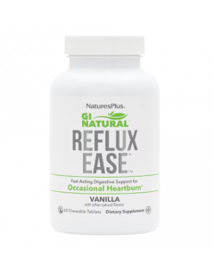Nature’s Plus Gi Natural Συμπλήρωμα Διατροφής για Πεπτική Υποστήριξη Ταχείας Δράσης για Περιστασιακές Καούρες με Γεύση Βανίλια 60chewable tabs