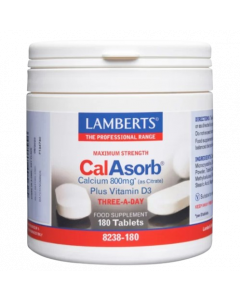 Lamberts CalAsorb Calcium 800mg 180tabs Ασβέστιο 