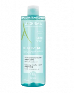 A-Derma Biology AC Purifying Cleansing Micellar Water for Acne-Prone Skin 400ml Μικκυλιακό Νερό Καθαρισμού για Επιδερμίδες με Ακμή 