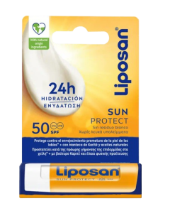 Liposan Sun Protect Lip Balm Spf50 4.8g Αδιάβροχο Ενυδατικό Χειλιών