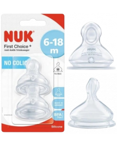 Nuk First Choice Plus Θηλές Σιλικόνης 6-18m (10.721.265) 2τμχ