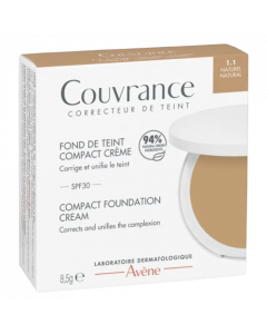 Avene Couvrance Compact Foundation Cream 1.1 Natural Spf30 8.5gr Make-up σε Μορφή Στερεής Κρέμας