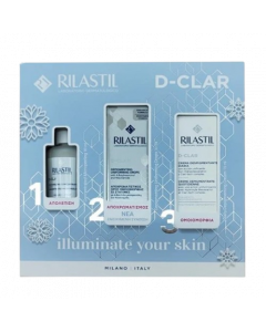 Rilastil Promo D-Clar Illuminate Your Skin Εντατική Απολεπιστική Λειαντική & Καθαριστική Αγωγή Προσώπου 30ml & Ορός Κατά των Κηλίδων 30ml & Αποχρωματιστική Κρέμα Προσώπου για Πανάδες 15ml