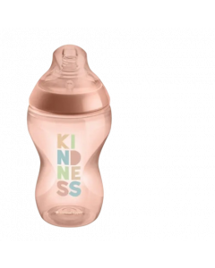 Tommee Tippee Closer To Nature Πλαστικό Μπιμπερό Κατά των Κολικών με Θηλή Σιλικόνης 0+m Ροζ 260ml