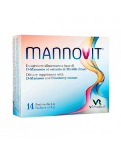 VR Medical Mannovit Συμπλήρωμα Διατροφής D-Mannose &  Εκχύλισμα Cranberry 14 x 4gr