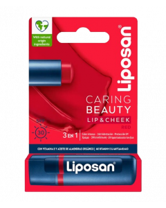 Liposan Caring Beauty Red Lip Balm Spf30 4.8g Ενυδατικό Χειλιών με Χρώμα