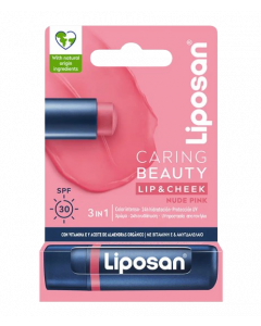 Liposan Caring Beauty Νude Pink Lip Balm Spf30 4.8g Ενυδατικό Χειλιών με Χρώμα