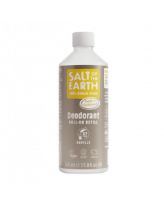 Salt of the Earth Refill for Vegan Refillable Roll-On Deodorant Amber & Sandalwood 525ml Ανταλλακτικό για Αποσμητικό Roll-On με Άρωμα Κεχριμπάρι & Σανταλόξυλο