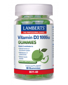 Lamberts Vitamin D3 1000IU 60gummies Βιταμίνη D3