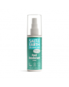 Salt of the Earth Vegan Natural Foot Deodorant Spray Peppermint & Tea Tree 100ml Αποσμητικό Ποδιών Χωρίς Αλουμίνιο Με Άρωμα Μέντα & Τεϊόδεντρο