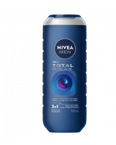 Nivea Men Total Relax Gel Καθαρισμού Για Πρόσωπο Μαλλιά & Σώμα 500ml