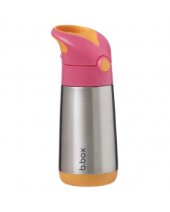 B.Box Θερμός με Καλαμάκι Σιλικόνης Strawberry Shake 12m+ 350ml
