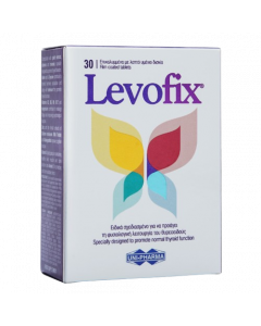 Uni-Pharma Levofix 30tabs Συμπλήρωμα Διατροφής για τη Φυσιολογική Λειτουργία του Θυροειδούς