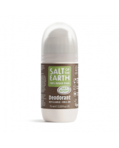 Salt of the Earth Vegan Refillable Roll-On Deodorant Oud & Bergamont 75ml Αποσμητικό Επαναγεμιζόμενο Roll-On με Άρωμα Ούτι & Περγαμόντο